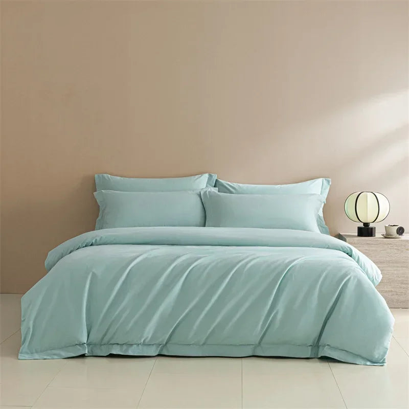 Decobites Solid Color 100% Cotton Bedding Set for Queen/King Size Beds