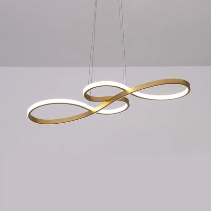 DecorBites™ Gold LED Chandelier: Modern Nordic Hanging Lamp for Dining Room, Kitchen, Bar, Office