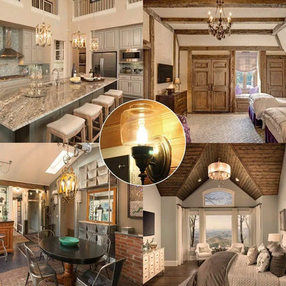 DecorBites™ Frosted Led Candle Light Bulbs Dimmable E12 E14 Base Warm White 2700K