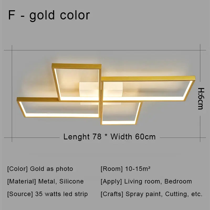 DecorBites™ Black LED Chandelier Ceiling Light Remote Control Fixture for Living Room, Bedroom & Kitchen