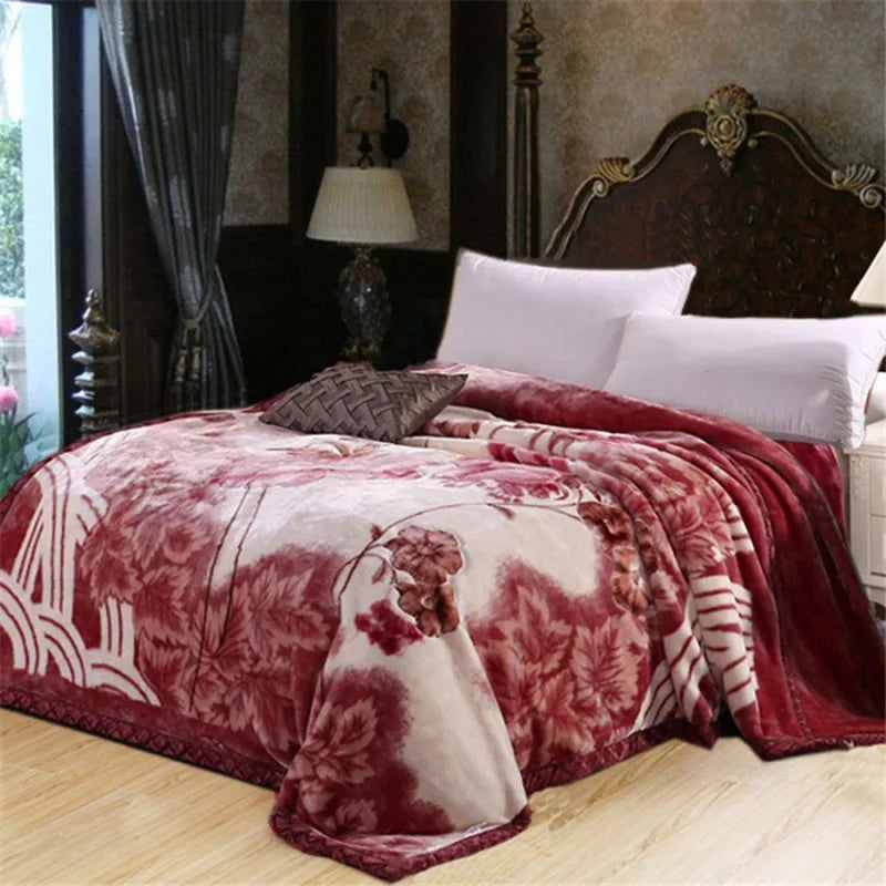 Decorbites™ Zweilagiges Raschel-Bettdecken Vintage-Flanell 150x200 cm Größe Bettüberzug