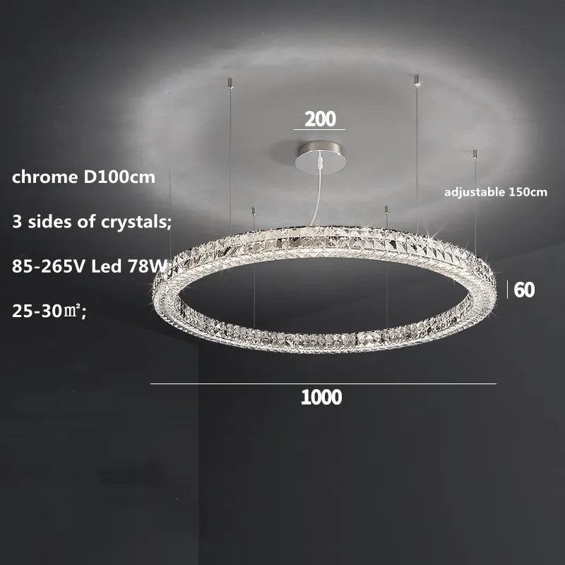 Lámpara de araña LED de cristal DecorBites™ - Iluminación moderna y lujosa para la sala de estar