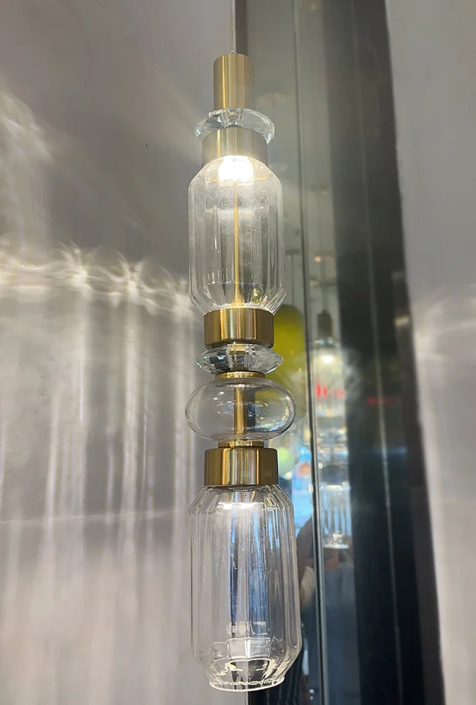 DecorBites™ Glass Chandelier: Elegant Lighting for Home, Restaurant, Bar, and Study Room