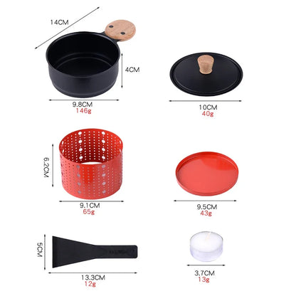 مجموعة ديكوربايتس™ راكليت فوندو 3 في 1 مع وعاء DIY وشواية طاولة