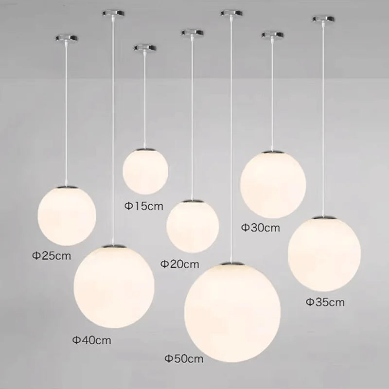 DecorBites™ Glass Ball Pendant Lights: Elegant Globe Hanging Lamps for Home, Restaurant & Bar.