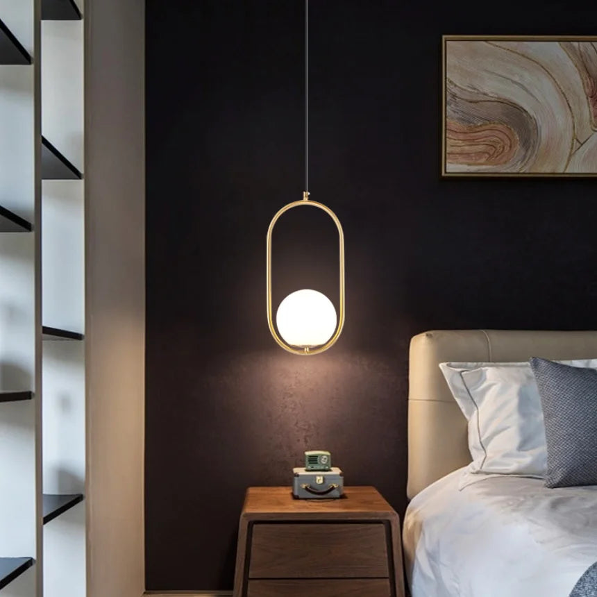 DecorBites™ Glass Pendant Lights: Modern Bedroom Bedside Chandeliers for Home Indoor Decor