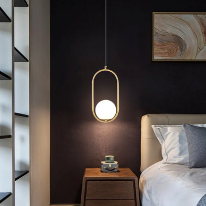 DecorBites™ Glass Pendant Lights: Modern Bedroom Bedside Chandeliers for Home Indoor Decor