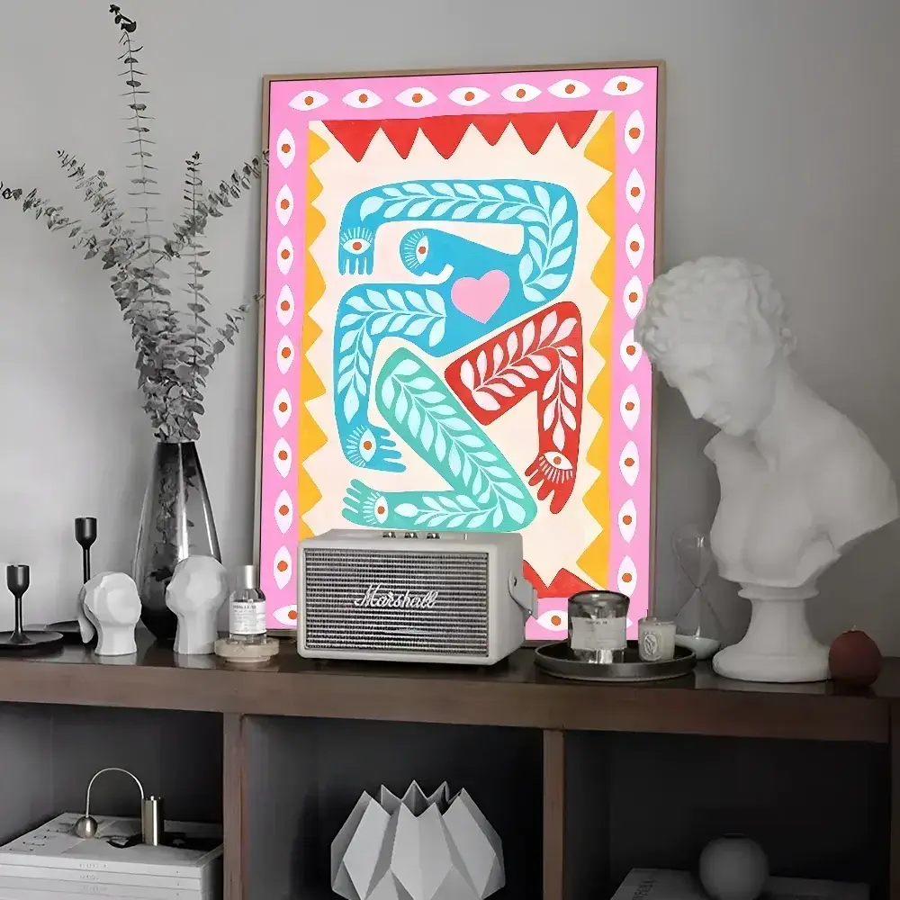 Decorbites™ Buntes Tiger- und Leoparden-Vintage-Poster-Wandkunst