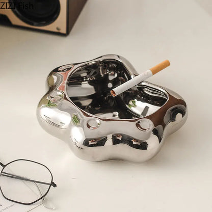 DecorBites™ Cat Paw Porcelain Ashtray | Ceramic Smoking Accessories | Unique Gift for Him