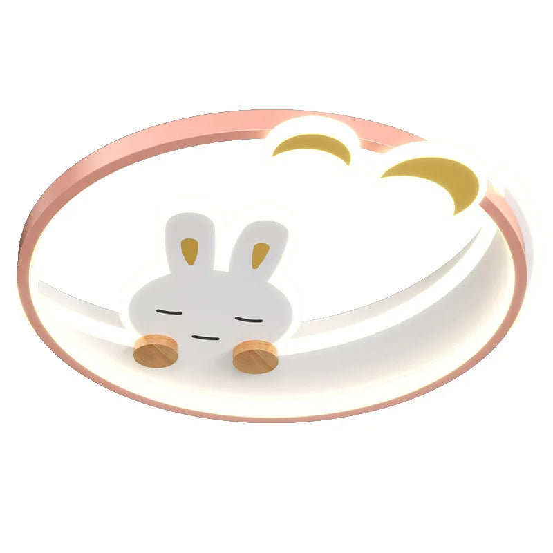 DecorBites™ Kids Crescent Moon Rabbit Ceiling Chandelier LED Bedroom Light