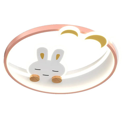 DecorBites™ Kids Crescent Moon Rabbit Ceiling Chandelier LED Bedroom Light