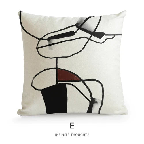 Funda de cojín para sofá DecorBites™ con diseño geométrico artístico - Decoración de lujo para el hogar