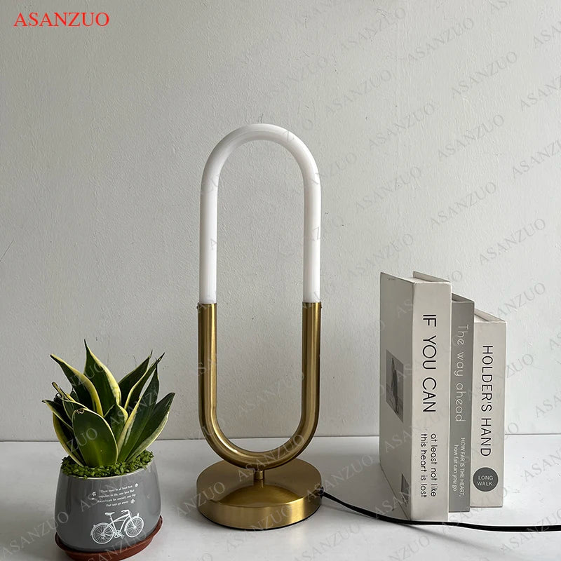 DecorBites™ LED U Shape Table Lamp for Bedroom Study Art Decor