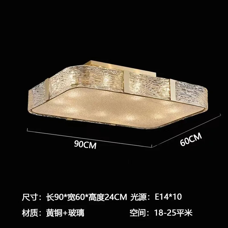 Lámpara colgante LED de techo de cristal dorado Decorbites™ para decoración del hogar