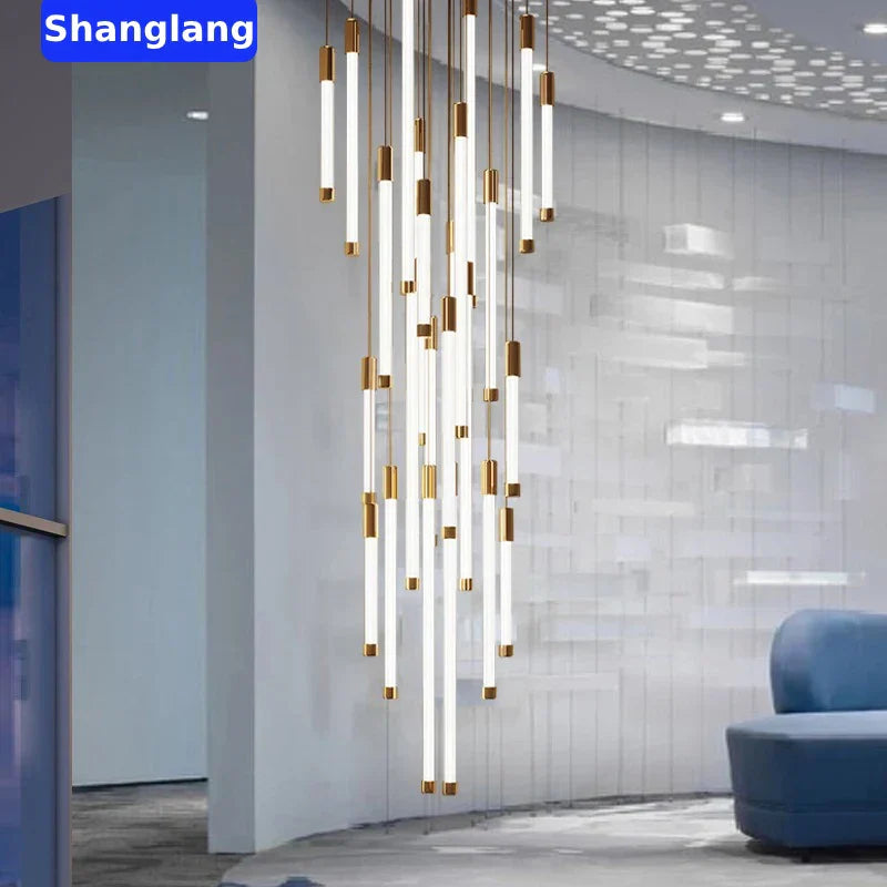 Decorbites™ Candelabros LED Modernos para Escaleras Iluminación Colgante de Techo para Salón de Lujo Decoración de Sala de Estar