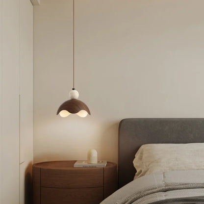 DecorBites™ Iron Yellow Travertine LED Pendant Light for Bedside Dining Living Room