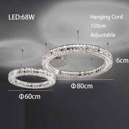 Lámpara de araña LED de cristal DecorBites™ - Iluminación moderna y lujosa para la sala de estar