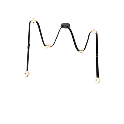 DecorBites™ Black Leather Marble Chandeliers | Adjustable Dining Room Lamps | Easy Installation Home Decor