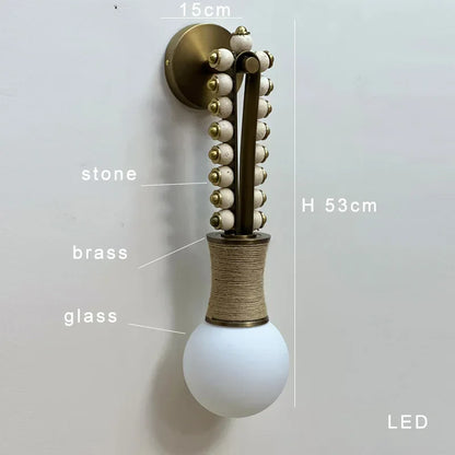 DecorBites™ Brass Marble Ball Wall Sconce LED Dimmable Classic Home Decoration