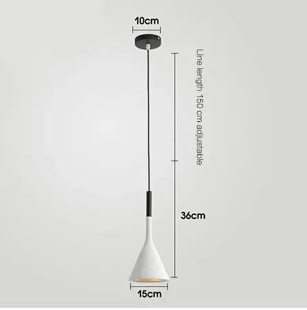 Modern Multicolor Metal Pendant Light with E27 Socket