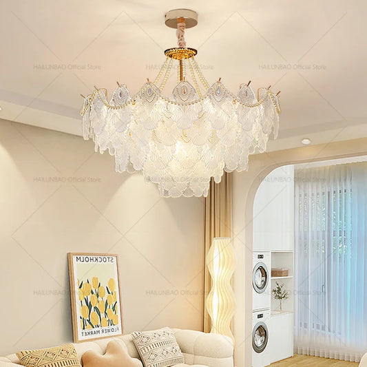 DecorBites™ Crystal Chandelier: Luxury Living Room Lighting for Elegant Home Decor