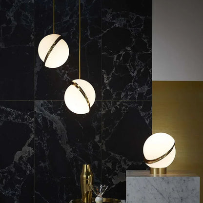 مصباح معلق على شكل كرة أكريليك من ديكوربايتس™: إضاءة منزلية عصرية على الطراز الاسكندنافي