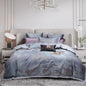 Decobites 1500TC Egyptian Cotton Silk Jacquard Bedding Set for Queen King Beds