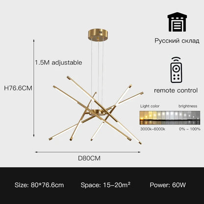 Lámpara de techo DecorBites™ de lino: Lámpara colgante negra y dorada para el hogar, la oficina o el restaurante.