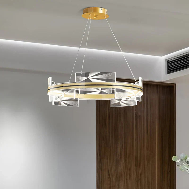 Luces colgantes LED con baño de aluminio dorado Decorbites™ para la decoración del hogar