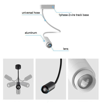 إضاءة مسار LED قابلة للتعديل من DecorBites™ للمنازل والمتاجر والمحلات التجارية ومراكز التسوق