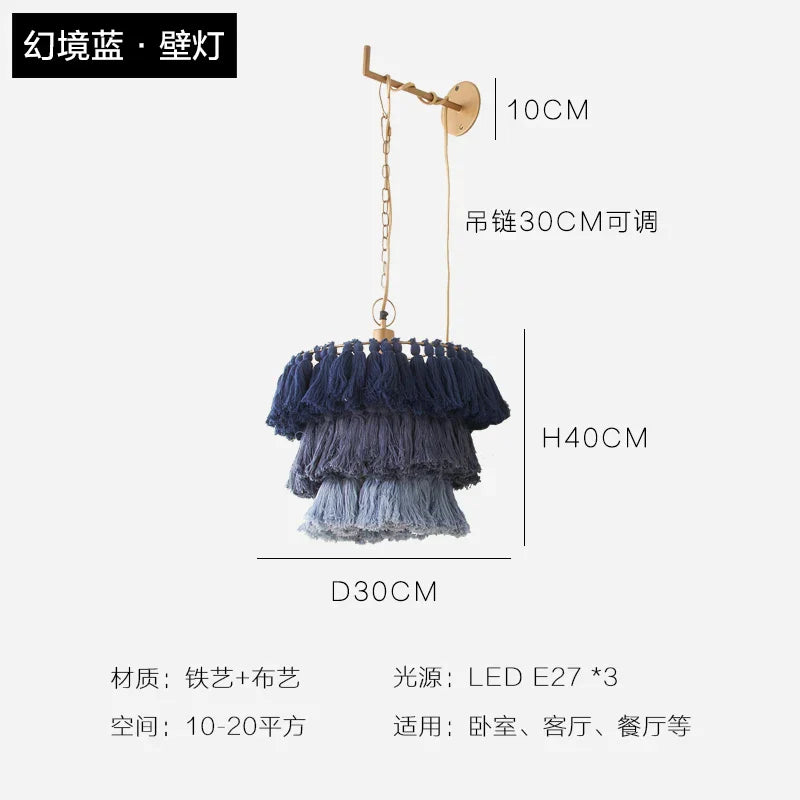 DecorBites™ Bohemian Chandelier Tassel Light Chain Pendant LED Suspension Light