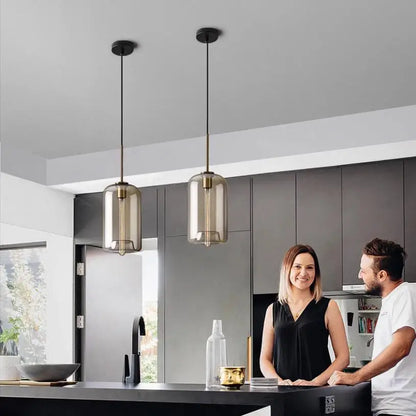 DecorBites™ Glass Chandelier: Nordic Minimalist, Net Red Design for Restaurant, Bar, Cafe, Clothing Store.