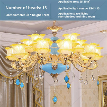 DecorBites™ Elegant Crystal Chandelier Living Room Bedroom Lighting