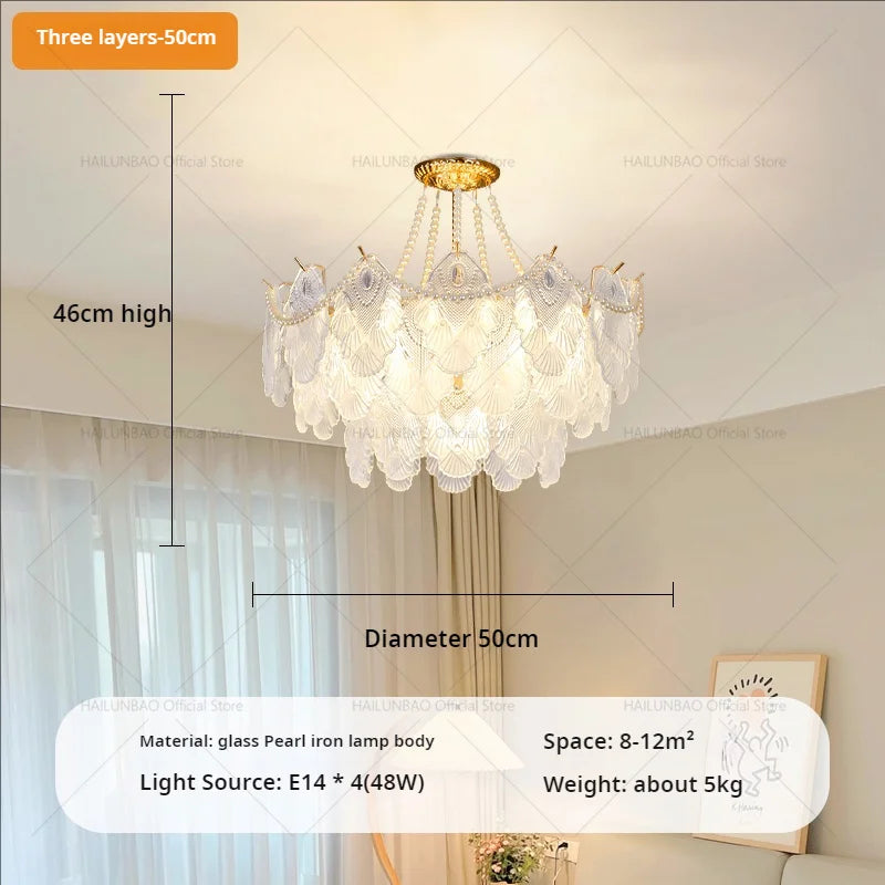 DecorBites™ Crystal Chandelier: Luxury Living Room Lighting for Elegant Home Decor