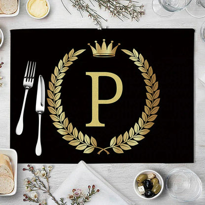 DecorBites™ Kitchen Table Mats Set of 4, 42*32cm, Cotton Linen Coasters for Dining Home Decor