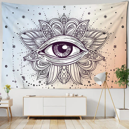 Decobites Orange Eye Tapestry Wall Hanging for Psychedelic Home Decor