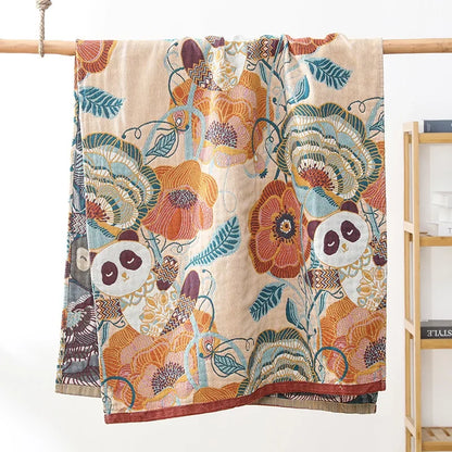 DecorBites™ Boho Cotton Gauze Bath Towel - Quick-Dry & Large Wrap