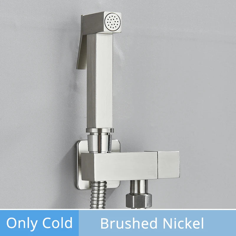 DecorBites™ Brass Bidet Faucet Single Cold Water Toilet Handle Jet Sprayer Mixer