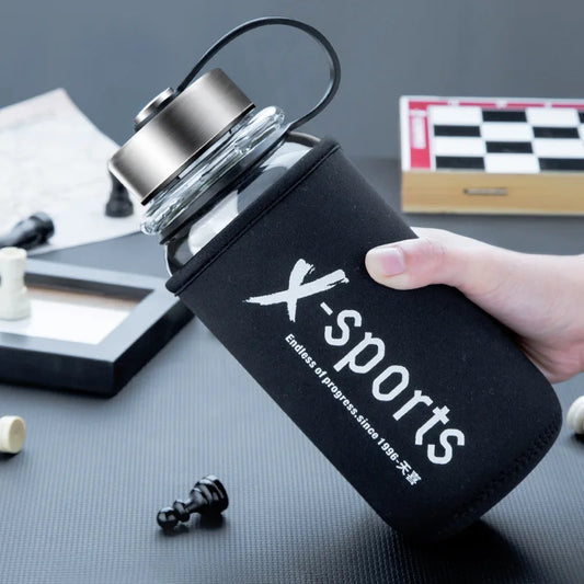 DecorBites™ Glass Tea Bottle with Filter Screen and Leakproof Lid