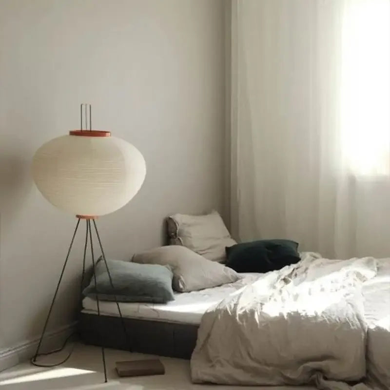 Lámpara de suelo de papel de arroz japonés Decorbites™ de Noguchi Yong para iluminación de dormitorio y salón