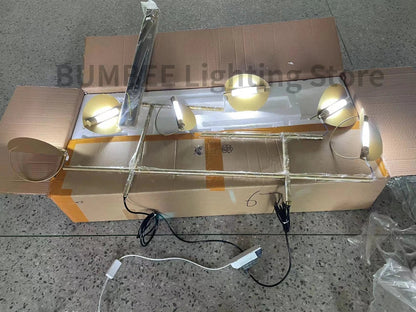 ديكوربايتس™ مصباح معلق هندسي من الحديد للديكور المنزلي والإضاءة