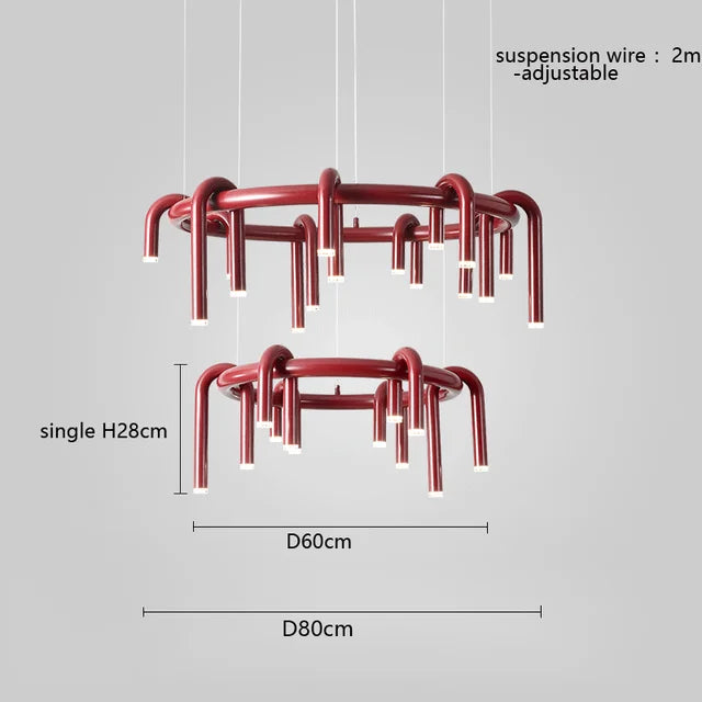 DecorBites™ Circular Ring Pendant Lights - LED Chandelier for Home Living Room & Restaurant