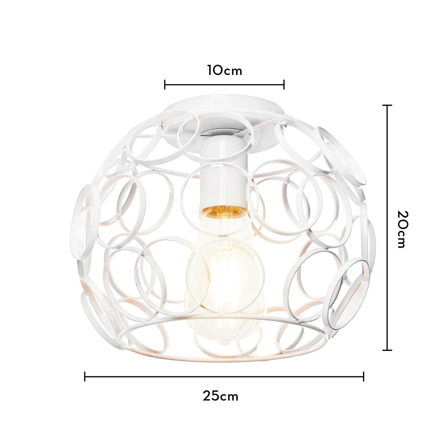 Decorbites™ Industrielle E27 Deckenlampe: Vintage Retro Loft Stil für die Dekoration im Wohnzimmer und in der Küche zu Hause