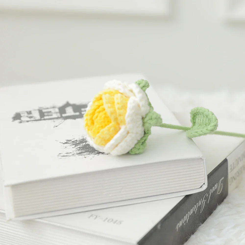 DecorBites™ Knitted Rose Bouquet DIY Crochet Wedding Mother's Day Gift