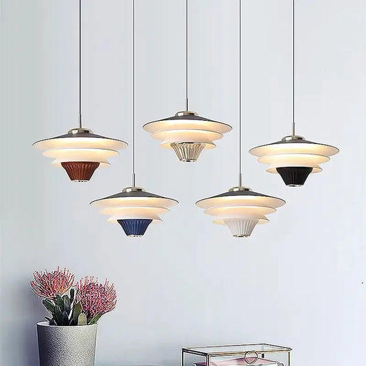 Lámparas colgantes DecorBites™ Cream Wind de cristal opalino con LED E27 para isla de cocina moderna