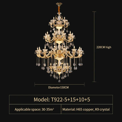 DecorBites™ Elegant Crystal Chandelier for Living Room, Dining Room, and Bedroom