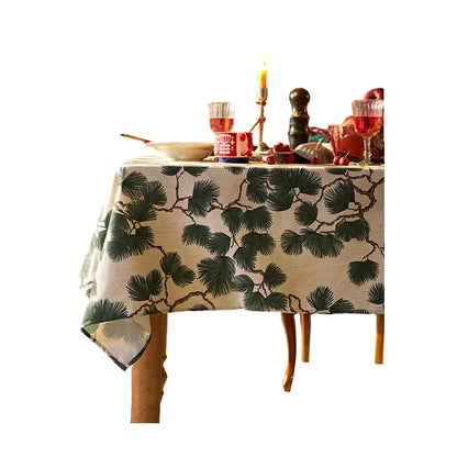 Decorbites™ Mantel de Mesa de Pino Japonés - Textura de Lino de Algodón de Lujo Arte Vintage