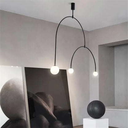 DecorBites™ Black & Gold Minimalist Iron Chandelier - Modern Nordic Design Lighting