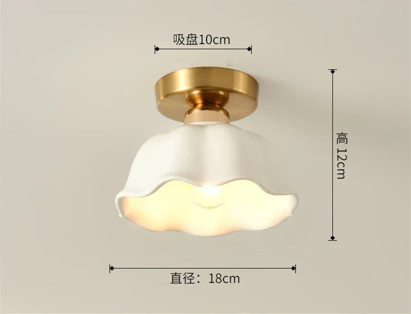 DecorBites™ Ceramic Glass Chandelier: Modern LED Ceiling Light for Living Room Aisle