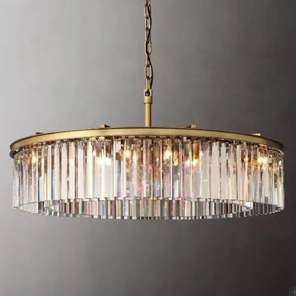 DecorBites™ Gold Black Metal LED Pendant Lights with Crystal Suspension and Chain Hangings